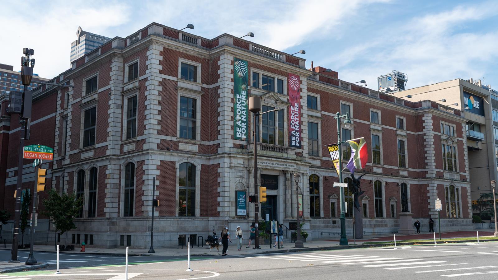 The Academy of Natural Sciences building.