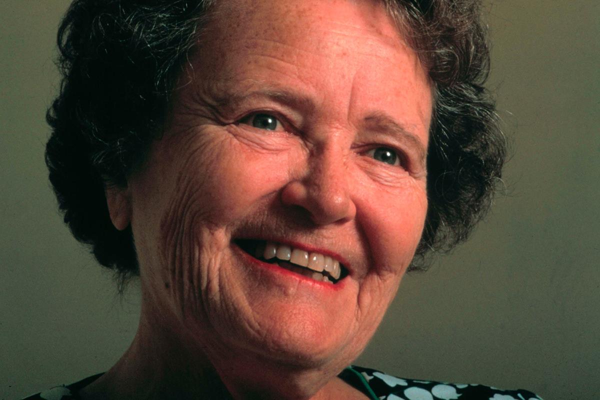 A close up of famous academy scientist, Ruth Patrick.