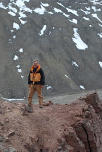 Ted Daeschler in Nunavut, Canadian Arctic. Photo: Josh Miller