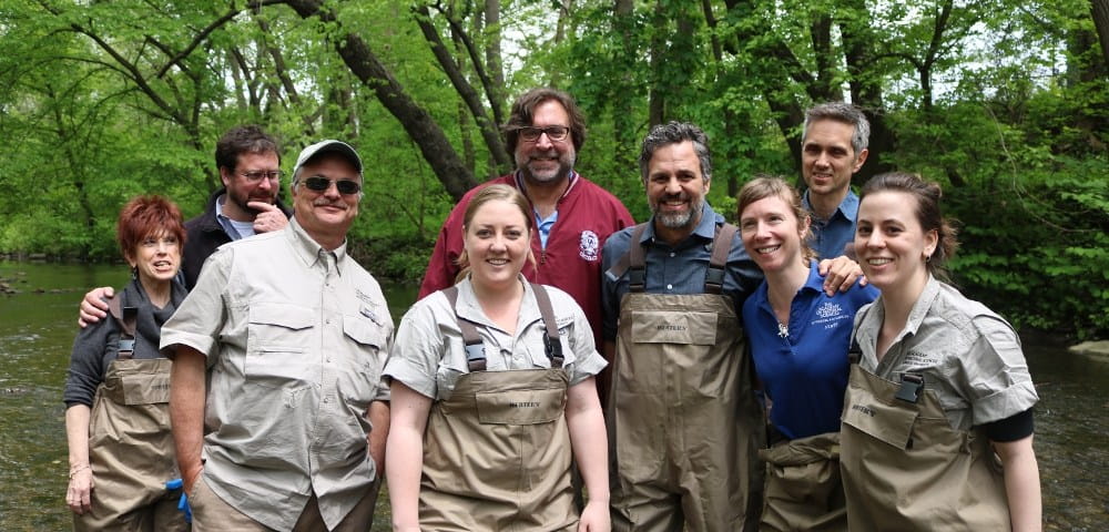 Members of our Delaware River Watershed Initiative pose with Ruffalo