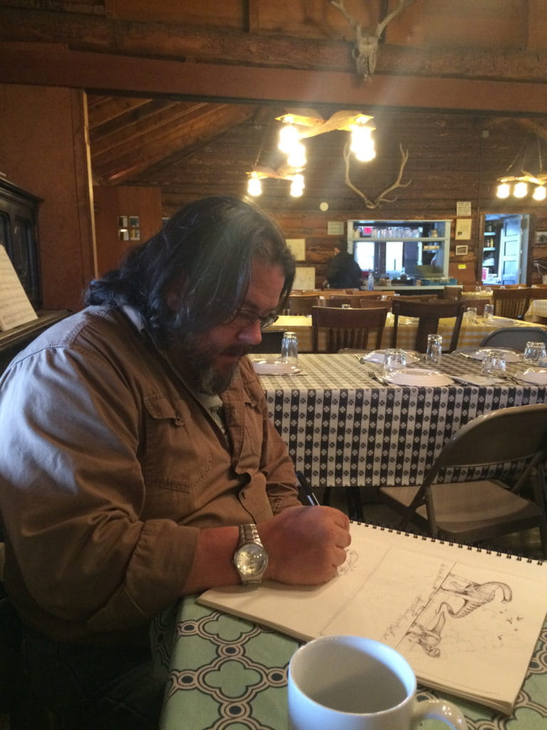 Jason Poole sketching