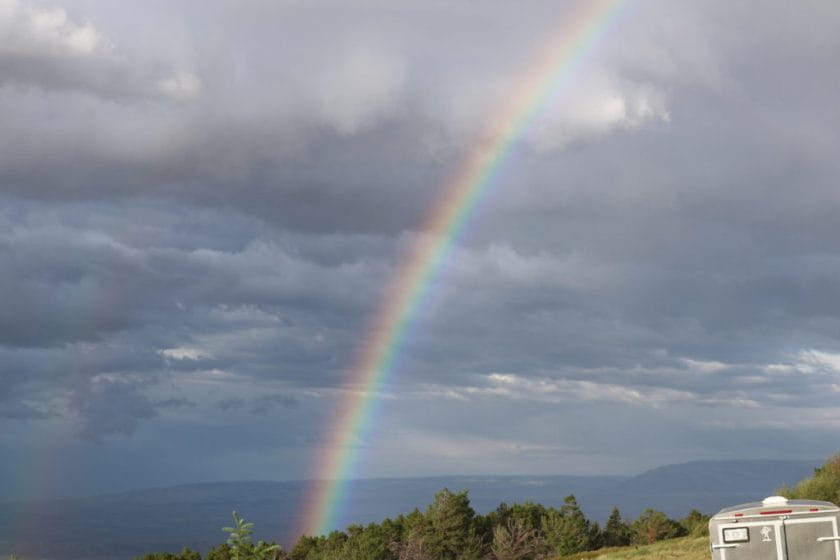 Rainbow as seen from YBRA