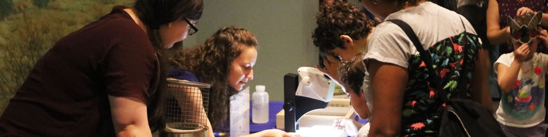 Jackie Garcia teaches visitors about forensic entomology at Bug Fest at the Academy of Natural Sciences