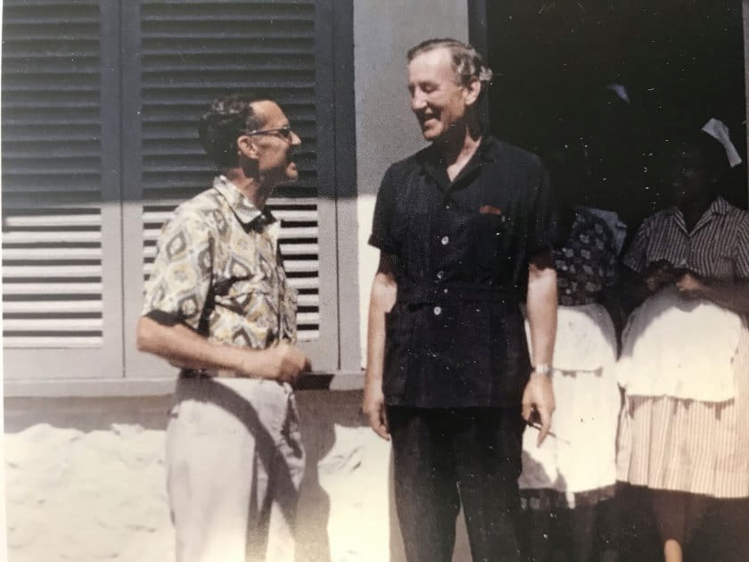 Ornithologist James Bond with author Ian Fleming