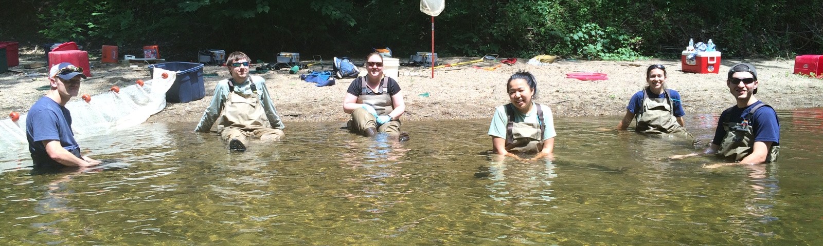 crew in water