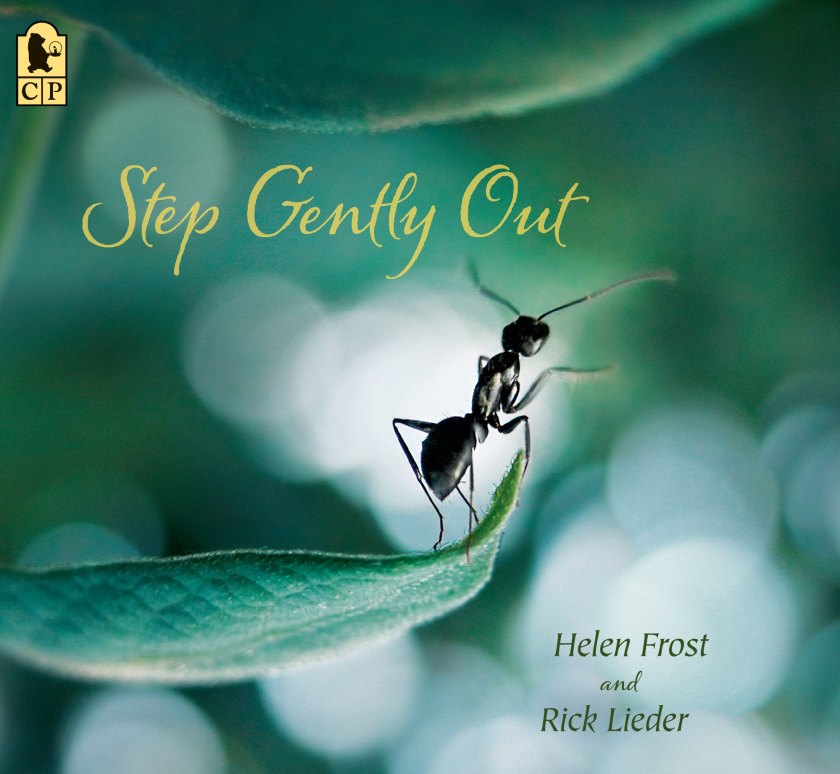 Step Gently Out book cover green with an ant at center