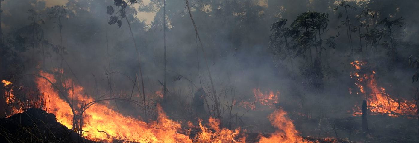 brush fire. AP