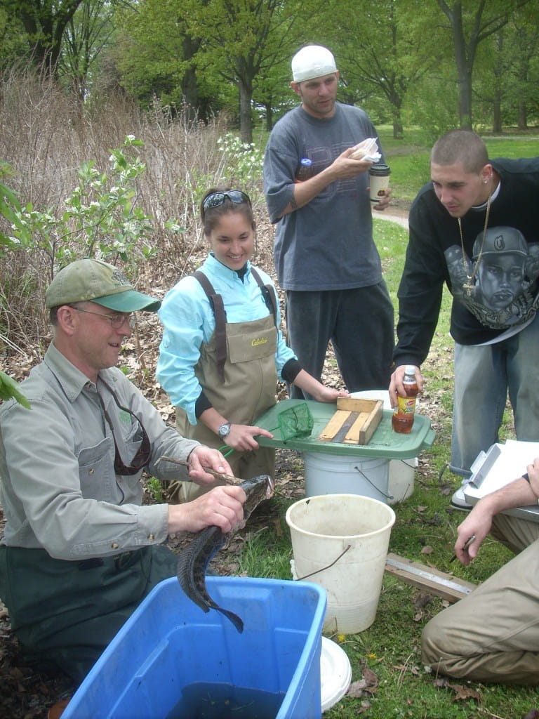 4 people and fish