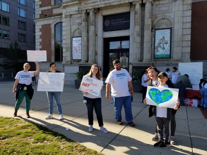 staff with signs