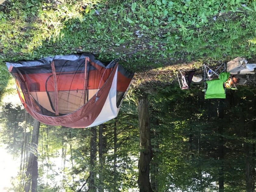 tent in yard