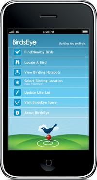 photo of BirdsEye app for the iPhone
