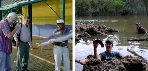 photos of ichthyologist Mark Sabaj Perez and John Lundberg