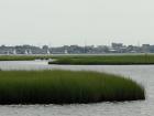 wetlands, open water and waterfront development on Bargnegat Bay, New jersey
