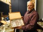 photo on entomologist with insect specimens