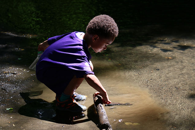 child playing outside