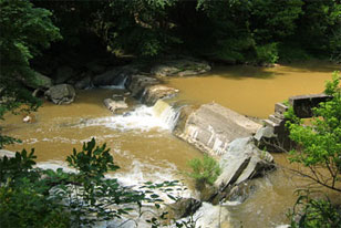 A deteriorated 5 ft dam in York County, Pennsylvania