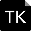 black square with T and K inside it