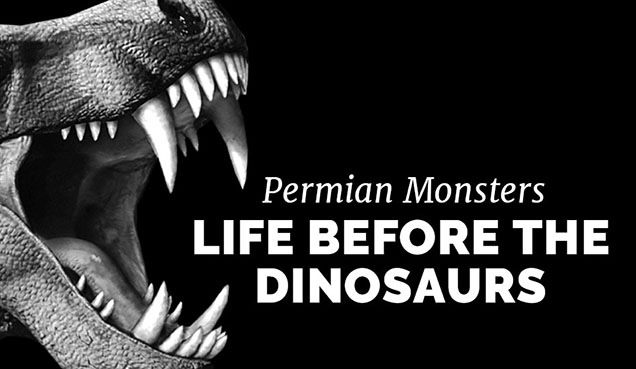 permian monsters life before the dinosaurs reptile jaw with big teeth